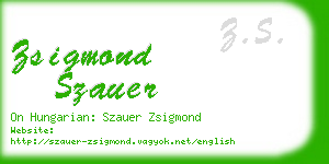 zsigmond szauer business card